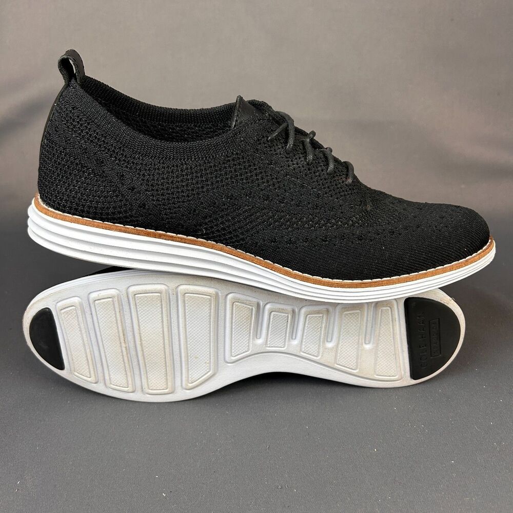 Cole Haan Black Stitchlite Wingtip Oxford Sneaker Shoes Size 8B - Picture 13 of 16